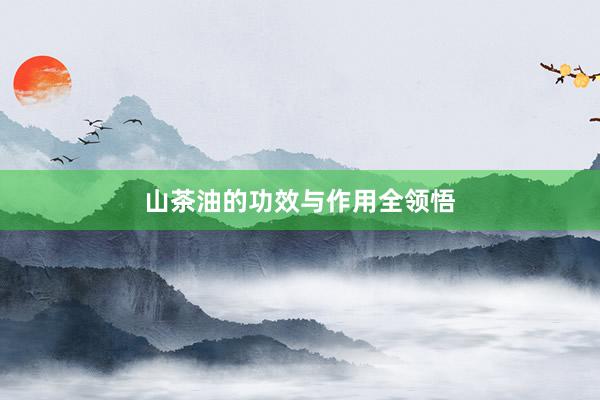 山茶油的功效与作用全领悟